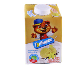 Коктейль молочный со вкусом ванильного мороженого 3,2% 500г ТМ Топтыжка