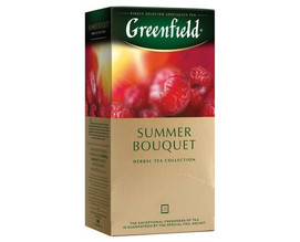 Чай Greenfield Summer Bouquet гисбикус/шиповник/малина в пакетиках, 25шт