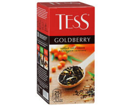 Чай TESS Goldberry черный с айвой и ароматом облепихи в пакетиках, 25шт