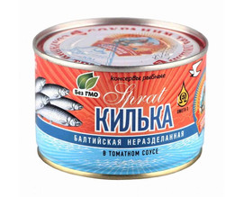 Консерва рыбная Килька в томатном соусе Сохраним традиции, 240г