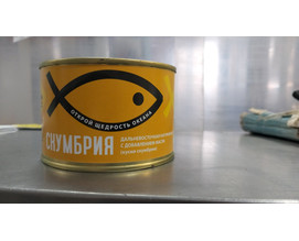 Консерва рыбная Скумбрия с добавления масла 250г Владимирский